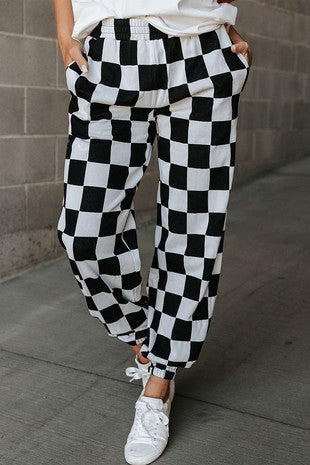 Starting Grid Check Jogger Pants