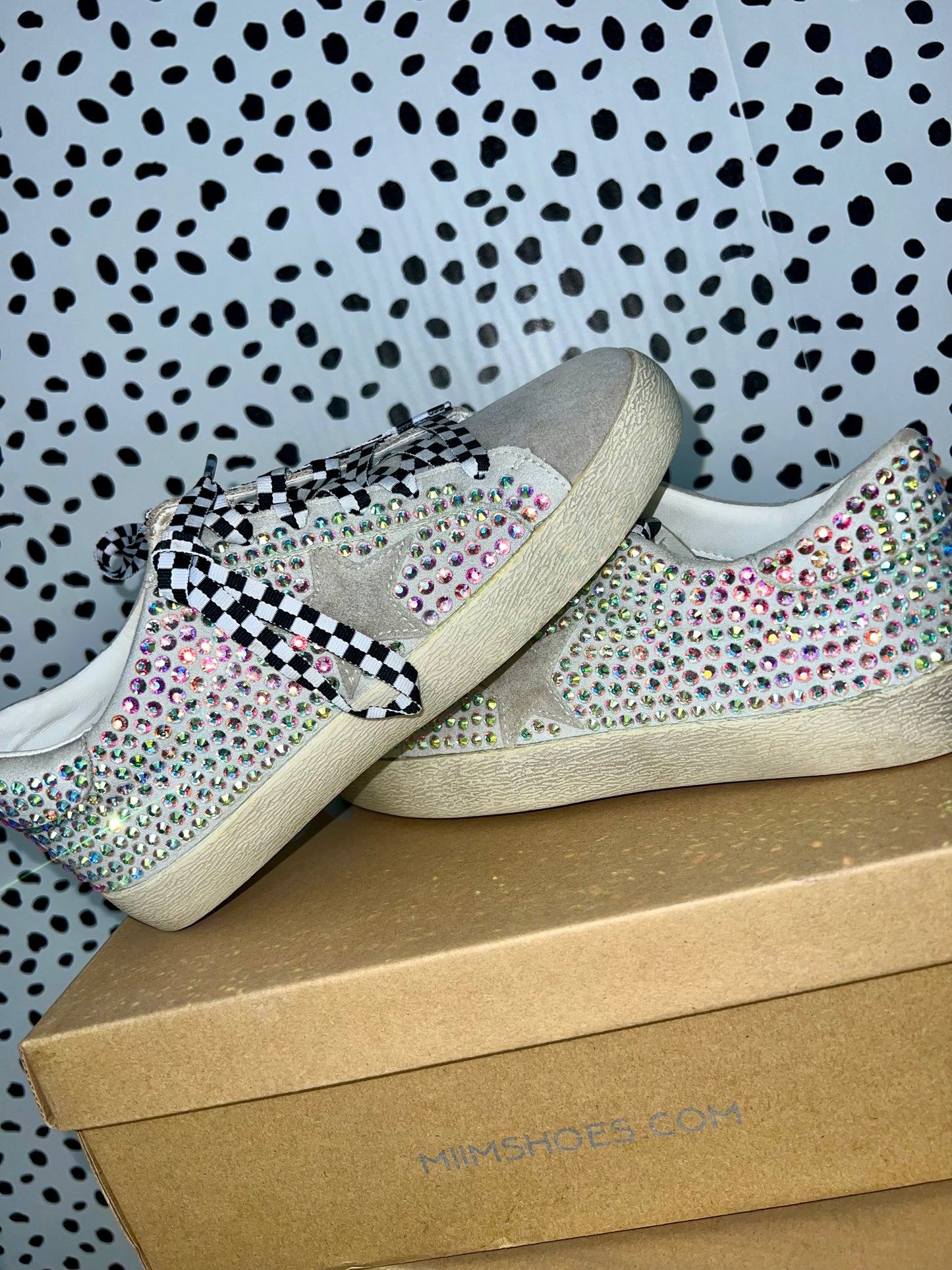 JOANN - Glam Rhinestone Star Sneakers Silver