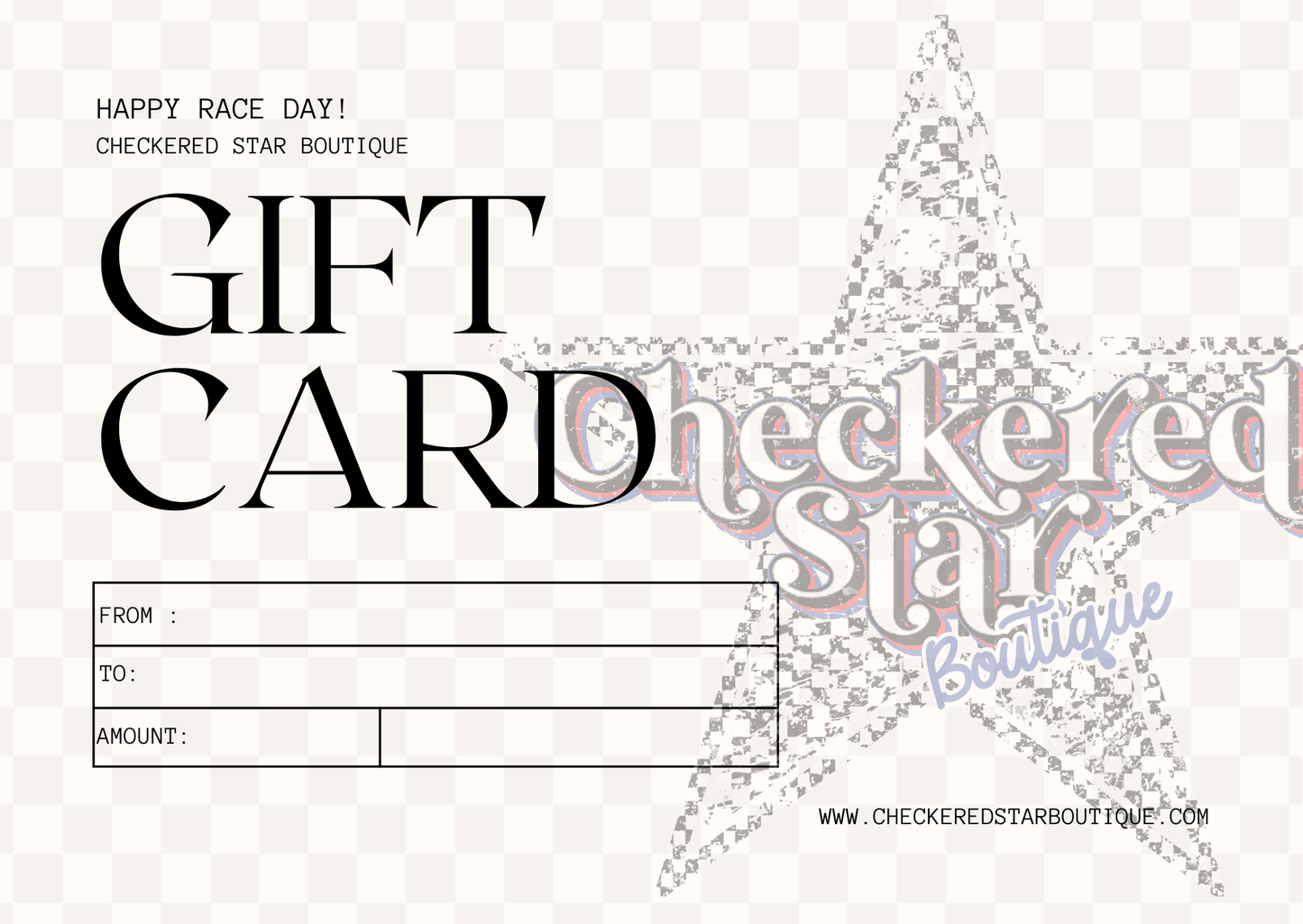 Checkered Star Boutique Gift Card