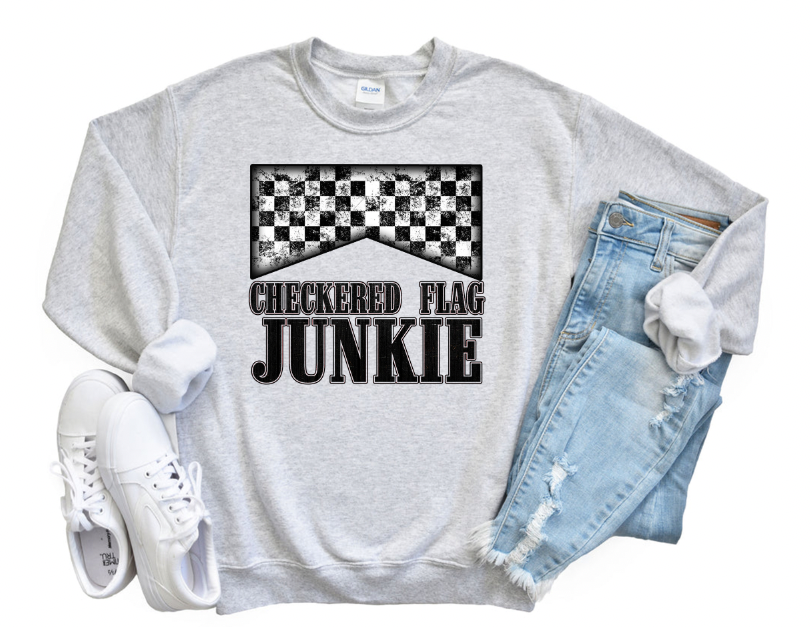 "Checkered Flag Junkie" Hoodie