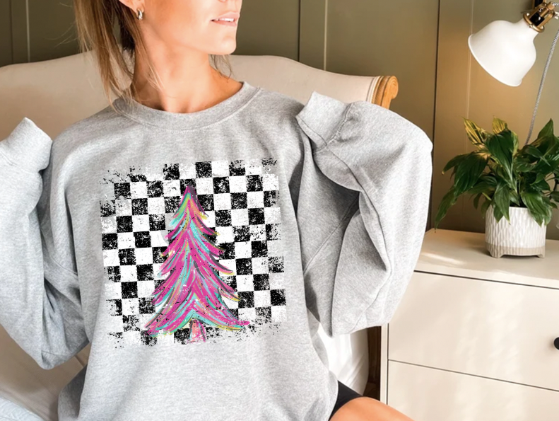 Checkered Christmas Crewneck