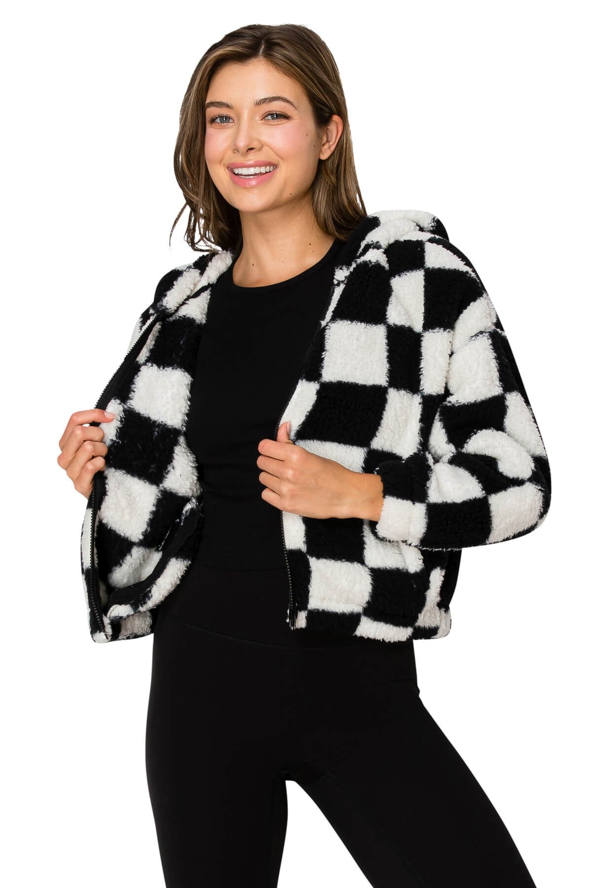 Checkered Flag Sherpa Jacket