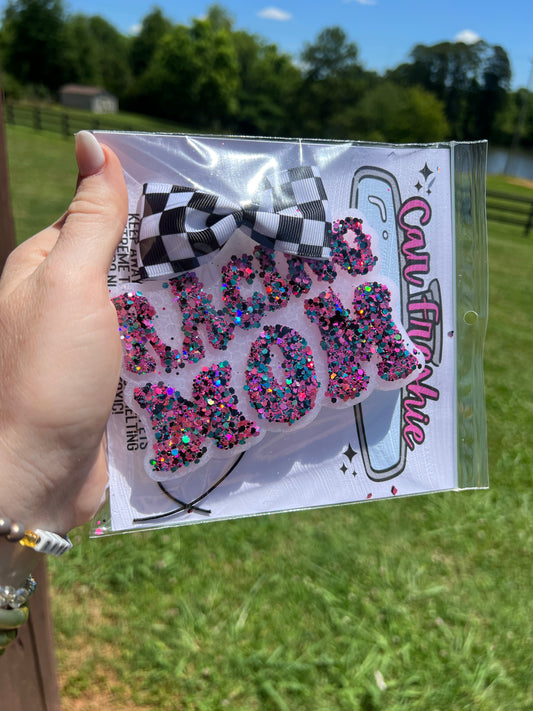 Racing Mom Checkered Freshie