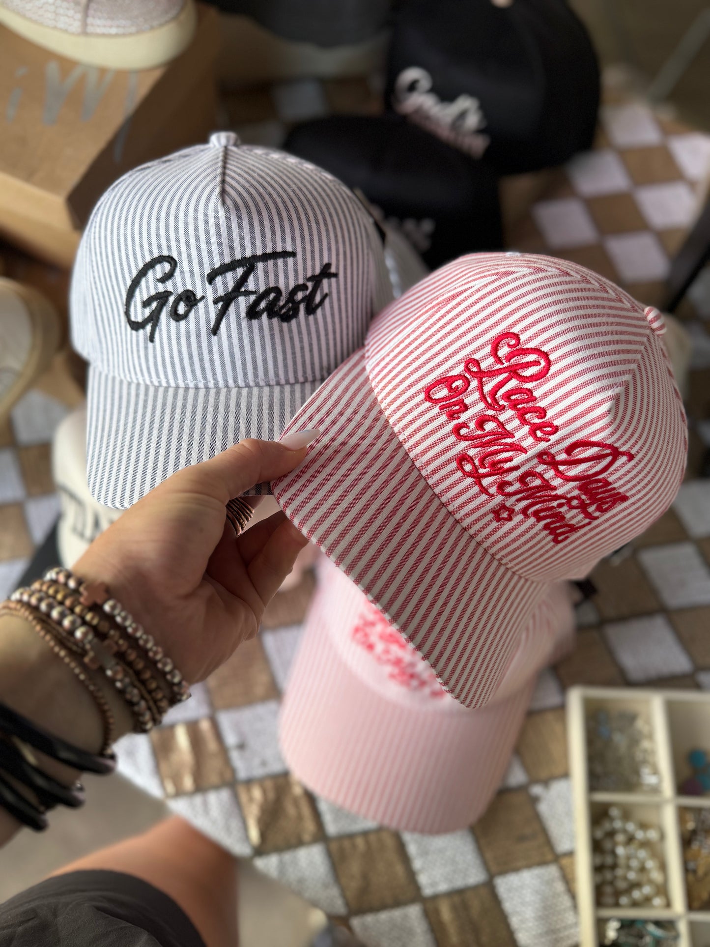 Striped Trucker Hat