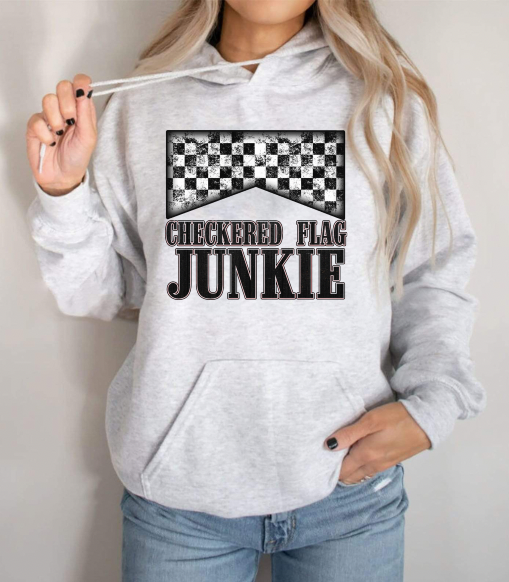 "Checkered Flag Junkie" Hoodie