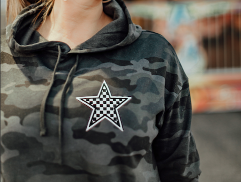 "Forever Chasing Checkereds" Camo Hoodie