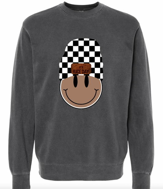 "Sorry I Cant" Black Smiley Sweatshirt