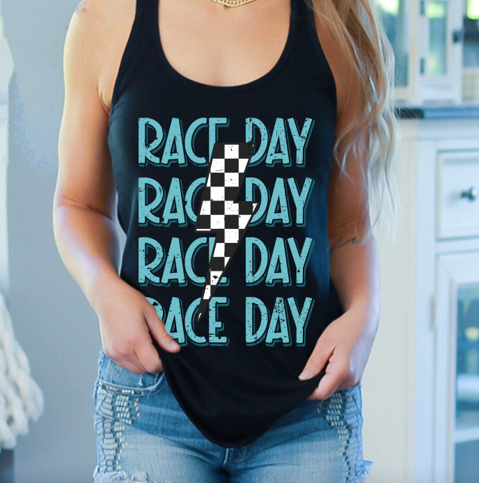 Race Day Bolt Tank (Blue)