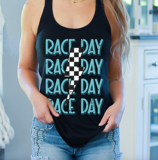 Race Day Bolt Tank (Blue)