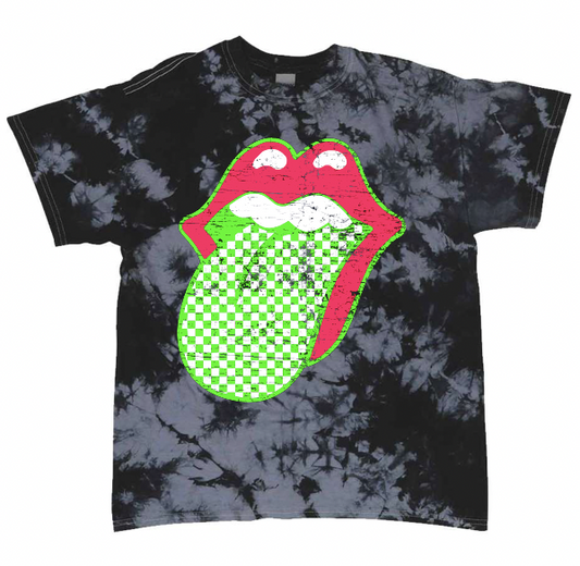 Neon Green & Pink Race Tongue Tee
