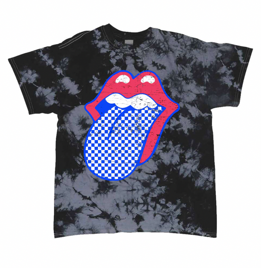 Neon Blue & Pink Race Tongue Tee