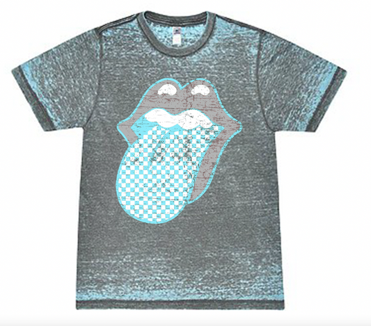 Ice Blue & Grey Race Tongue Tee