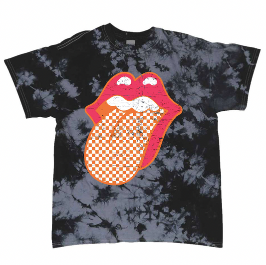 Neon orange & Pink Race Tongue Tee